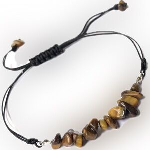 Natural Tiger Eye Stone Bracelet Chakra Gems Chip